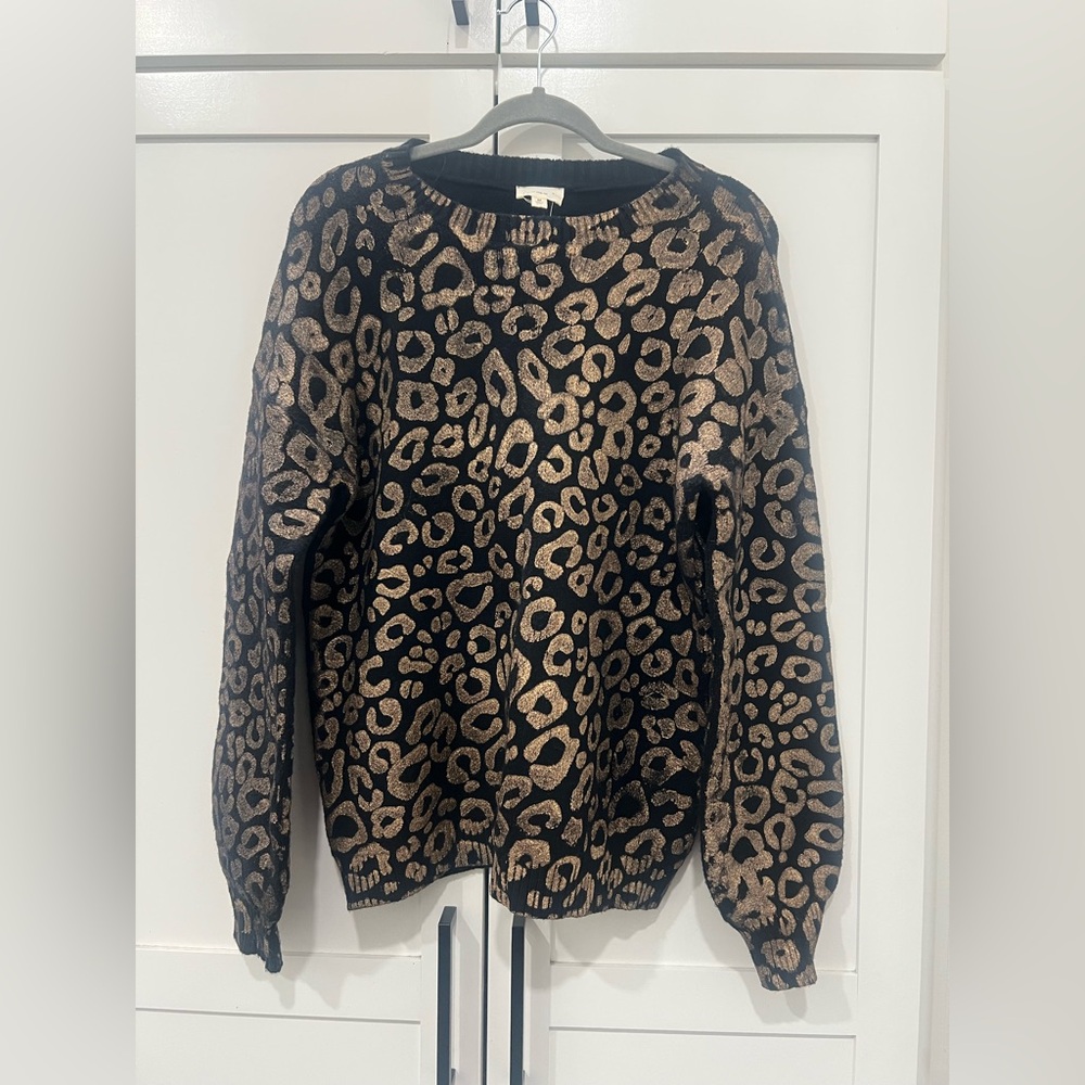 NWT 143 Story by Line up “Loving My Leopard” sweater Size Women’s Medium